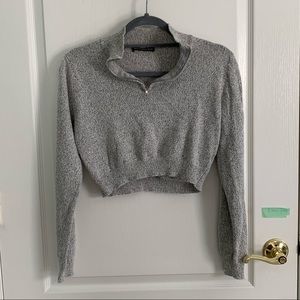 Brandy Melville Cropped Quarter Zip